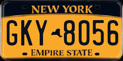 NY license plate GKY8056