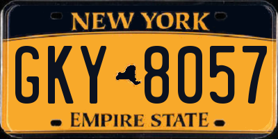 NY license plate GKY8057