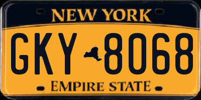 NY license plate GKY8068