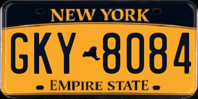 NY license plate GKY8084