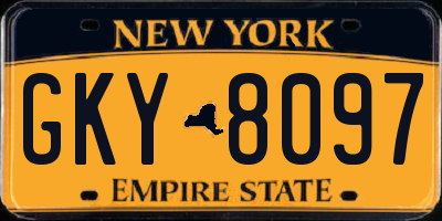 NY license plate GKY8097
