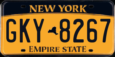 NY license plate GKY8267