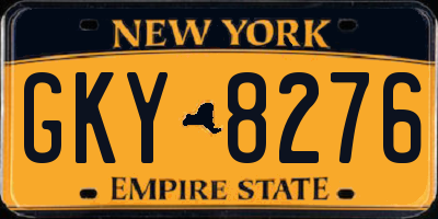 NY license plate GKY8276