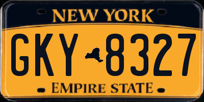 NY license plate GKY8327