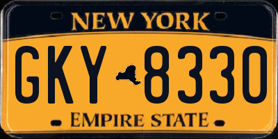 NY license plate GKY8330