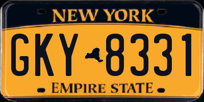 NY license plate GKY8331