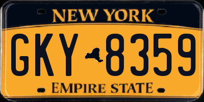 NY license plate GKY8359
