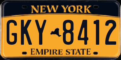 NY license plate GKY8412