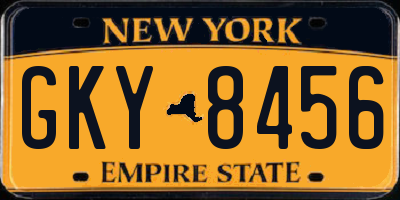 NY license plate GKY8456
