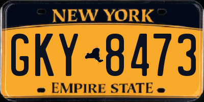 NY license plate GKY8473