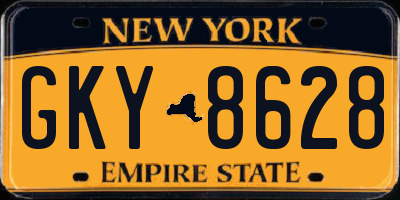 NY license plate GKY8628