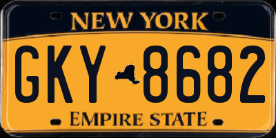 NY license plate GKY8682