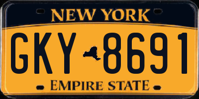 NY license plate GKY8691