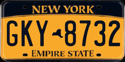 NY license plate GKY8732