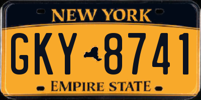 NY license plate GKY8741