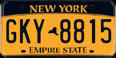 NY license plate GKY8815
