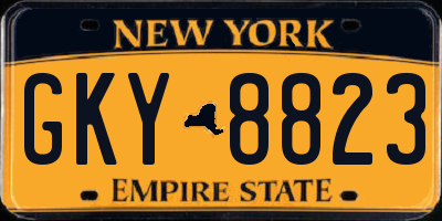 NY license plate GKY8823