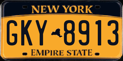NY license plate GKY8913