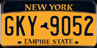 NY license plate GKY9052