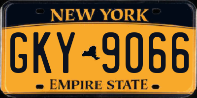 NY license plate GKY9066