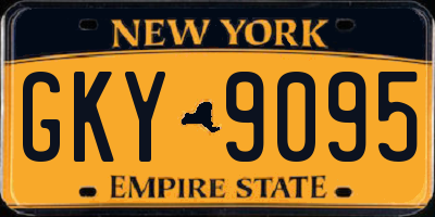 NY license plate GKY9095