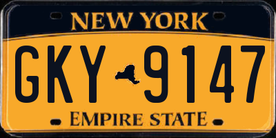 NY license plate GKY9147
