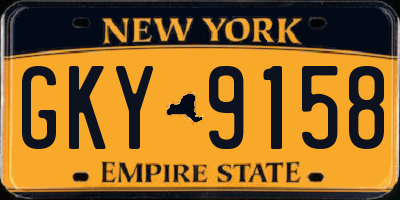NY license plate GKY9158