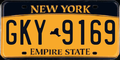 NY license plate GKY9169