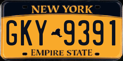 NY license plate GKY9391