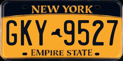 NY license plate GKY9527