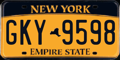 NY license plate GKY9598