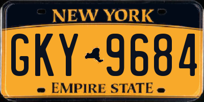 NY license plate GKY9684