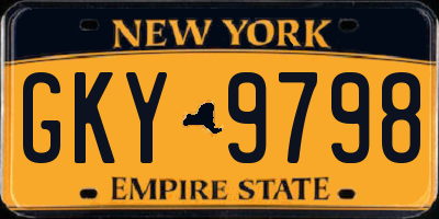 NY license plate GKY9798