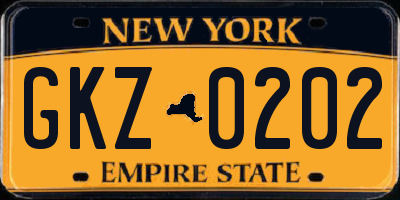 NY license plate GKZ0202