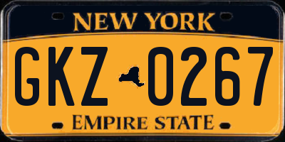 NY license plate GKZ0267
