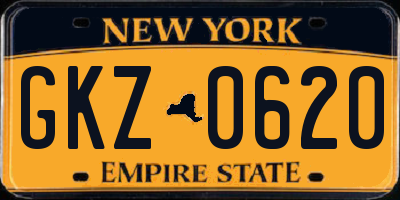 NY license plate GKZ0620