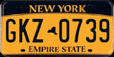 NY license plate GKZ0739