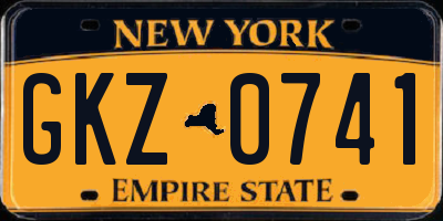 NY license plate GKZ0741