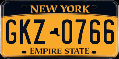 NY license plate GKZ0766