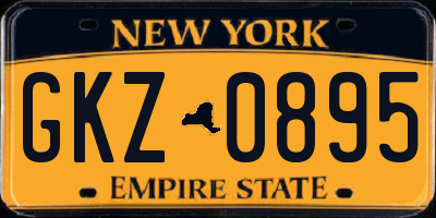 NY license plate GKZ0895
