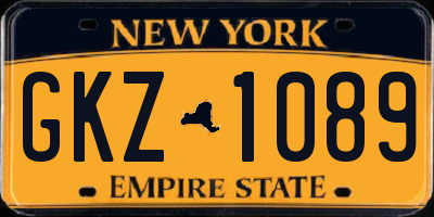 NY license plate GKZ1089