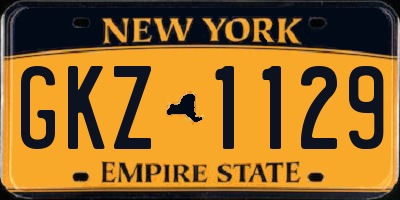 NY license plate GKZ1129