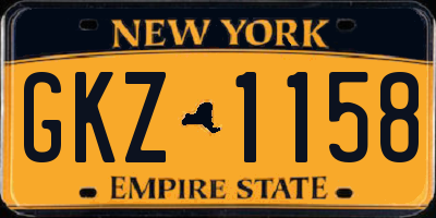 NY license plate GKZ1158