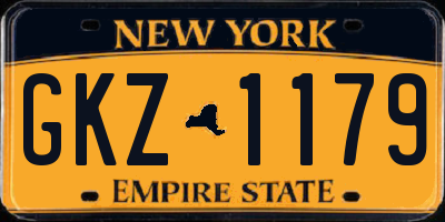 NY license plate GKZ1179