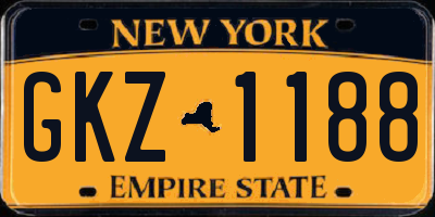 NY license plate GKZ1188