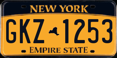 NY license plate GKZ1253