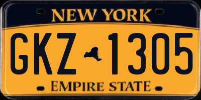 NY license plate GKZ1305