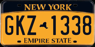 NY license plate GKZ1338