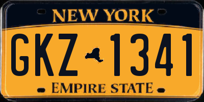 NY license plate GKZ1341