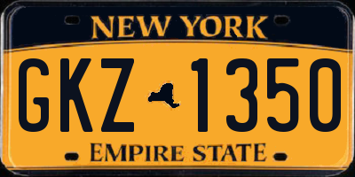NY license plate GKZ1350
